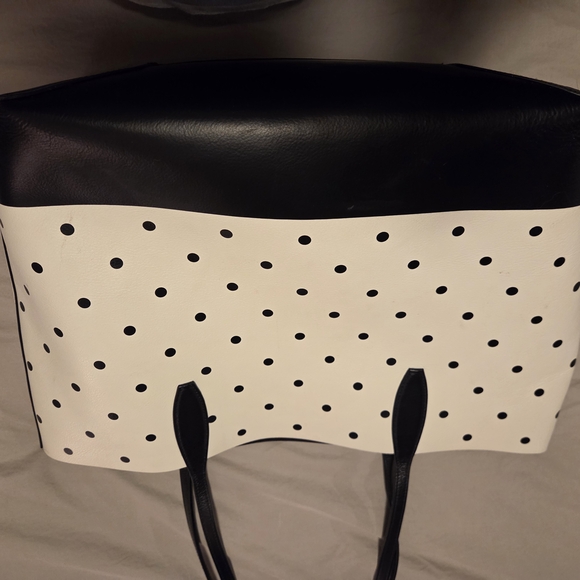 DISNEY Kate Spade Polka Dot Minnie Mouse Tote Bag - Black and White reversable. - Picture 5 of 9
